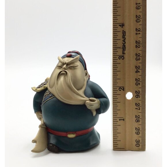 Guan Gong Guanyu 3" Brass Statue Chinese Warrior Protection & Luck Kwan Kong - Picture 10 of 11